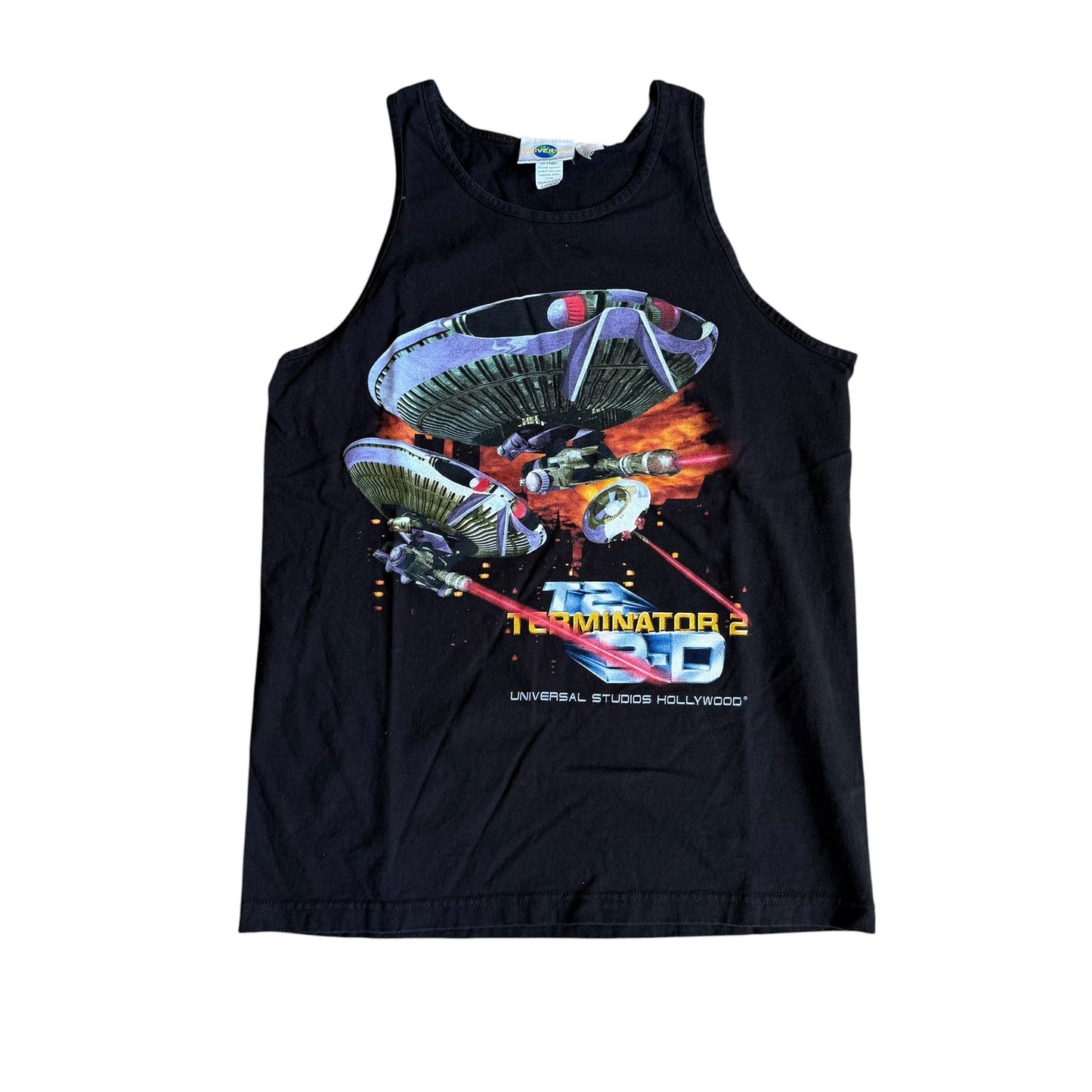 Vintage Terminator T2 3D Universal Studios Tank Top Mens Large