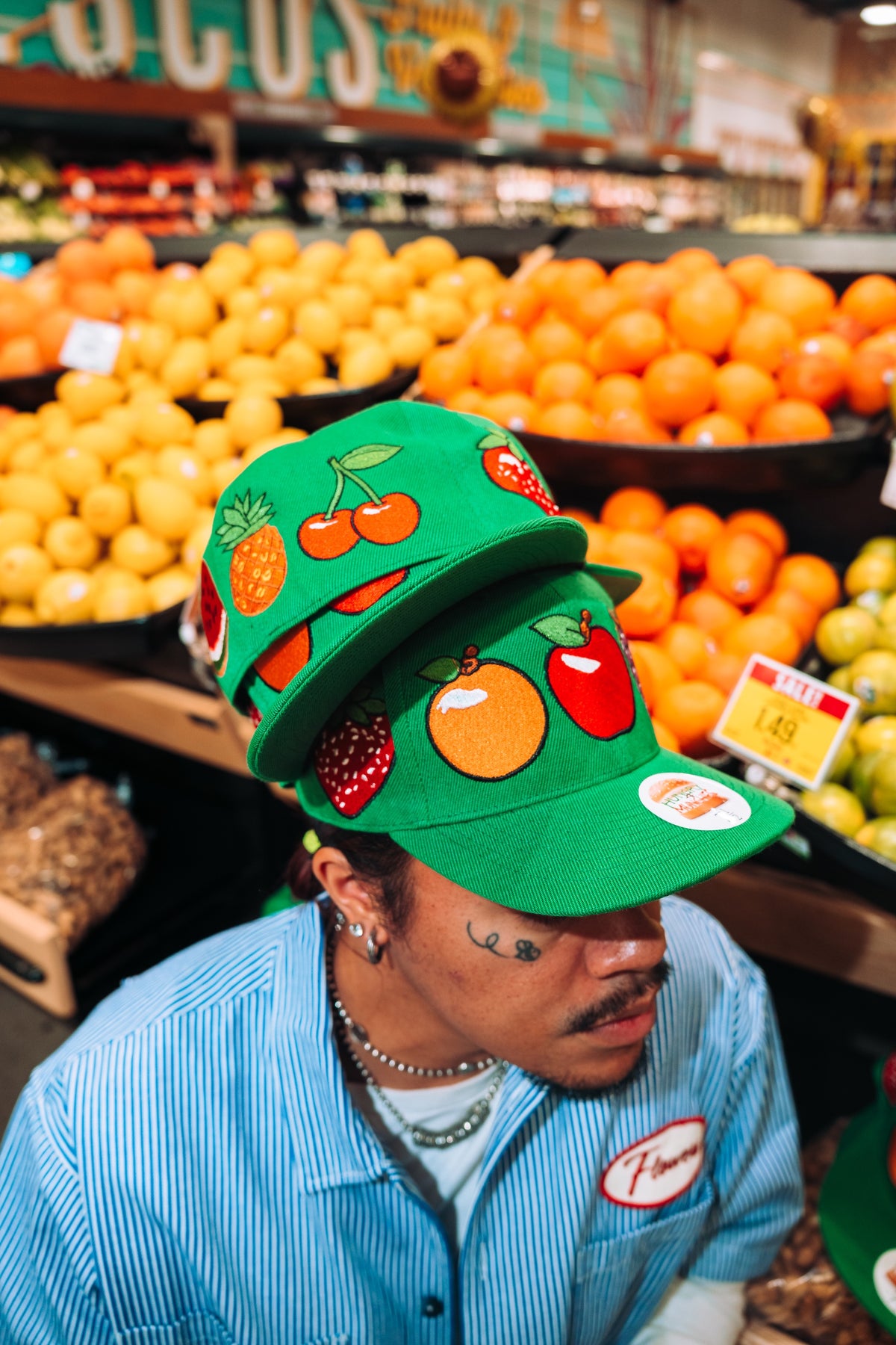 "Carmen Miranda" Fitted Hat in Green 💚