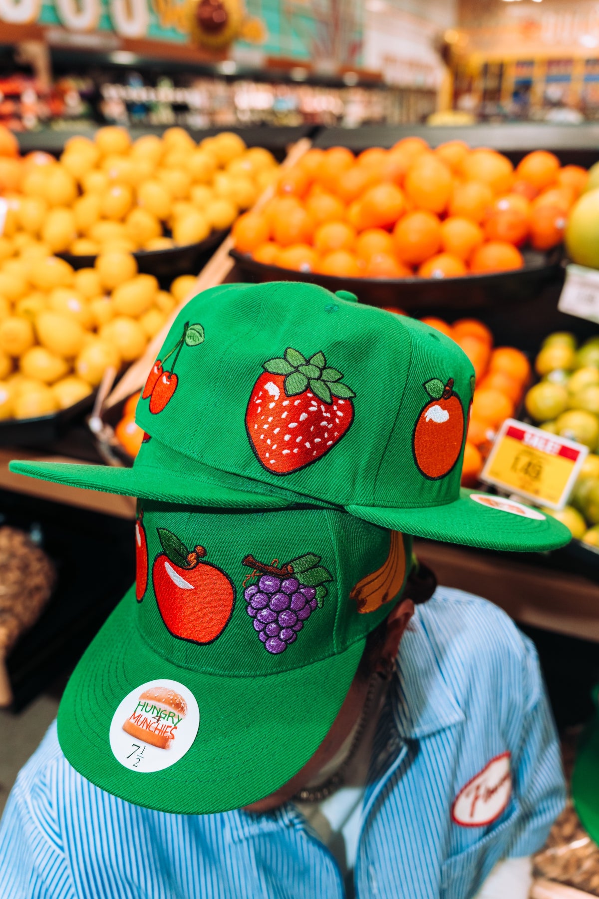 "Carmen Miranda" Fitted Hat in Green 💚