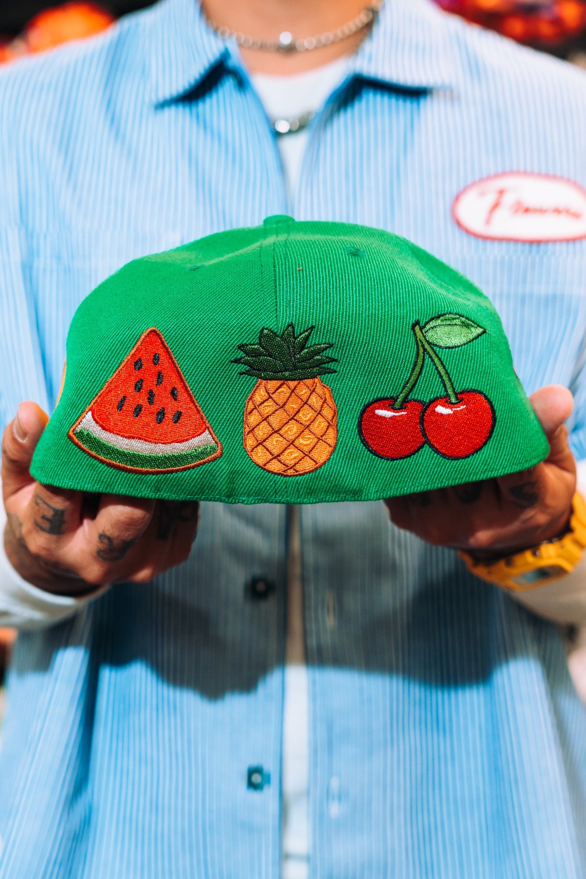 "Carmen Miranda" Fitted Hat in Green 💚