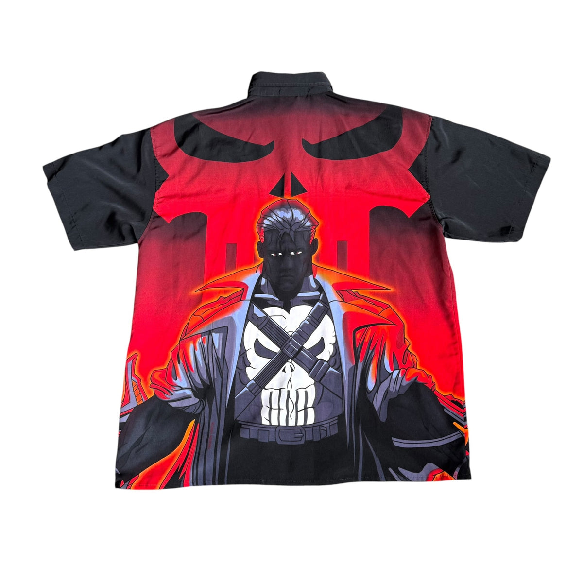Vintage 2001 Punisher Marvel Button Up Shirt Mens Medium