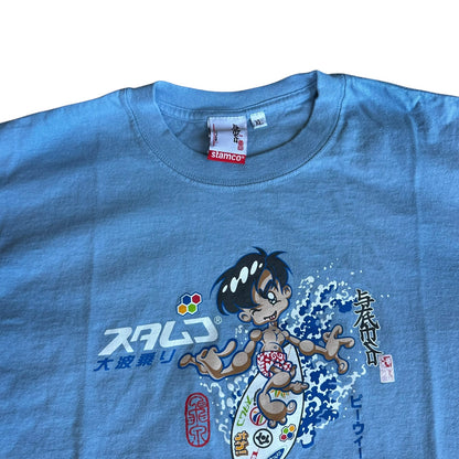 Vintage 90s STAMCO Surfer Anime Tee Shirt Mens XL