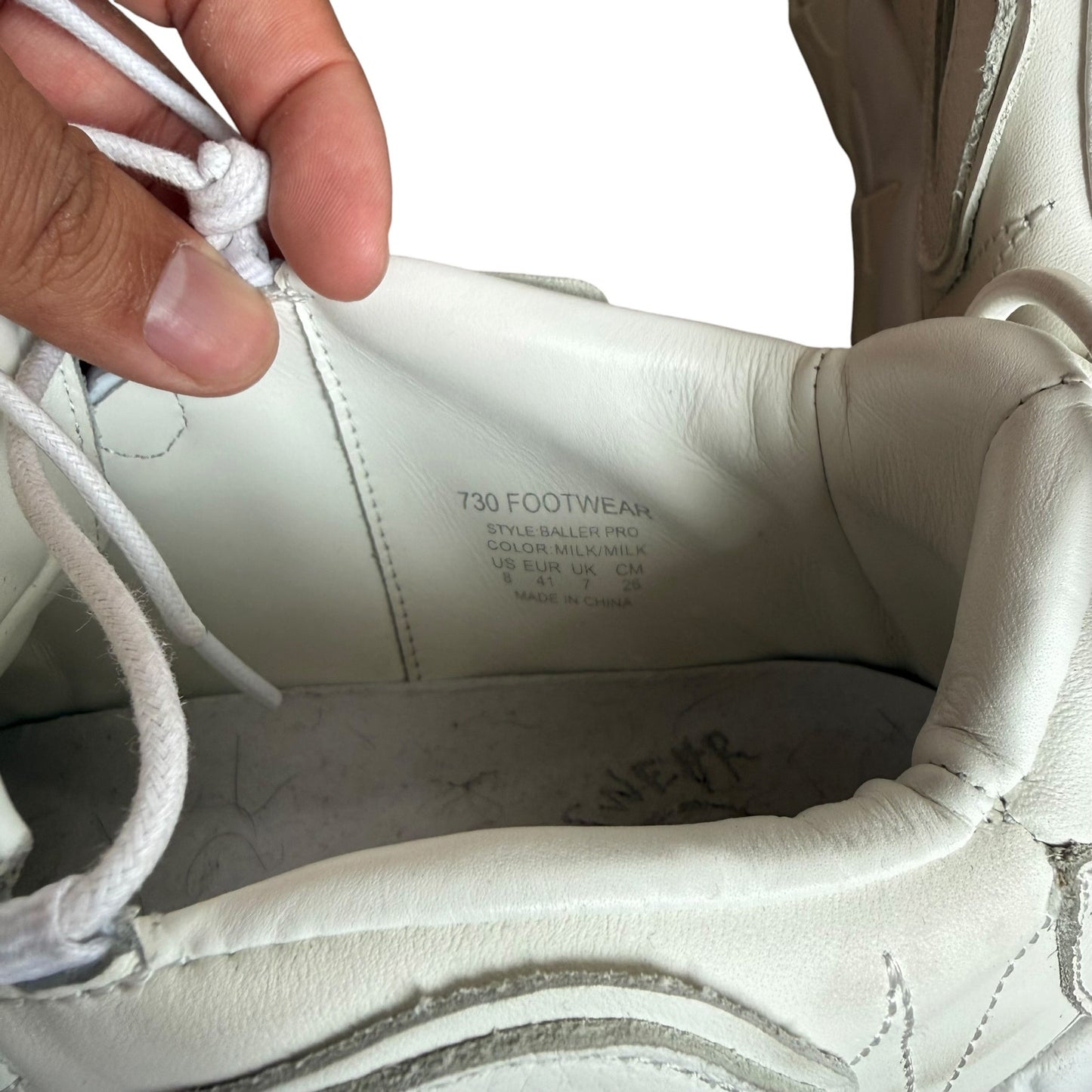 730 Footwear Baller Pro Asspizza Milk Sneakers Mens 8