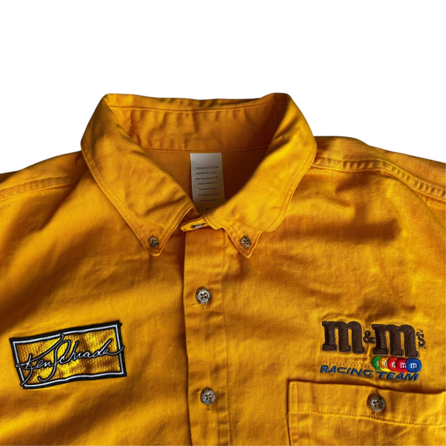 Vintage M&Ms Racing Button Up Mens XL