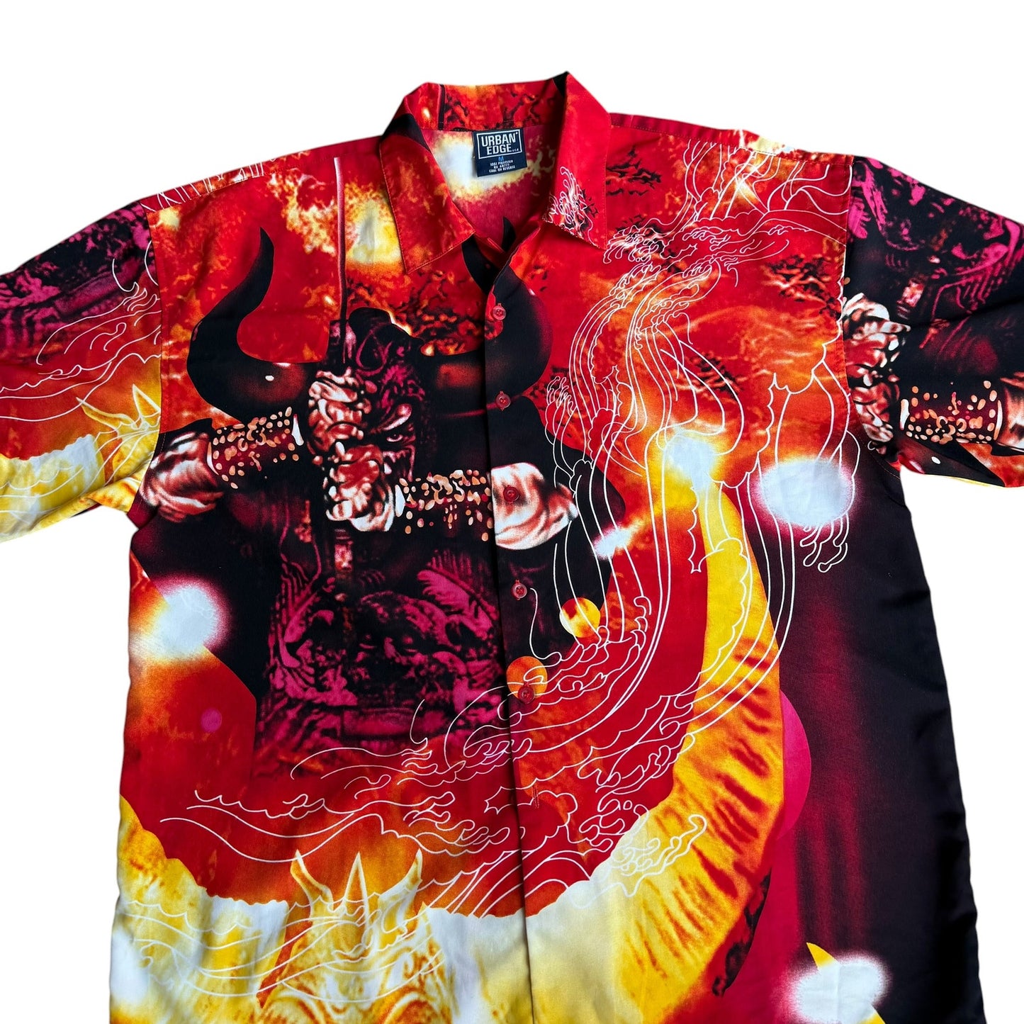 Vintage y2k Centaur Bull Warrior AllOverPrint Shirt Mens XL