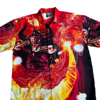 Vintage y2k Centaur Bull Warrior AllOverPrint Shirt Mens XL