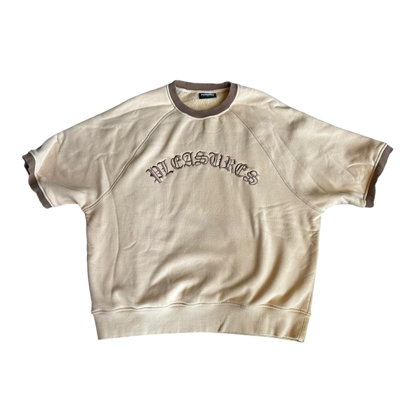 PLEASURES Old E Ringer Crewneck Short Sleeve Mens XL