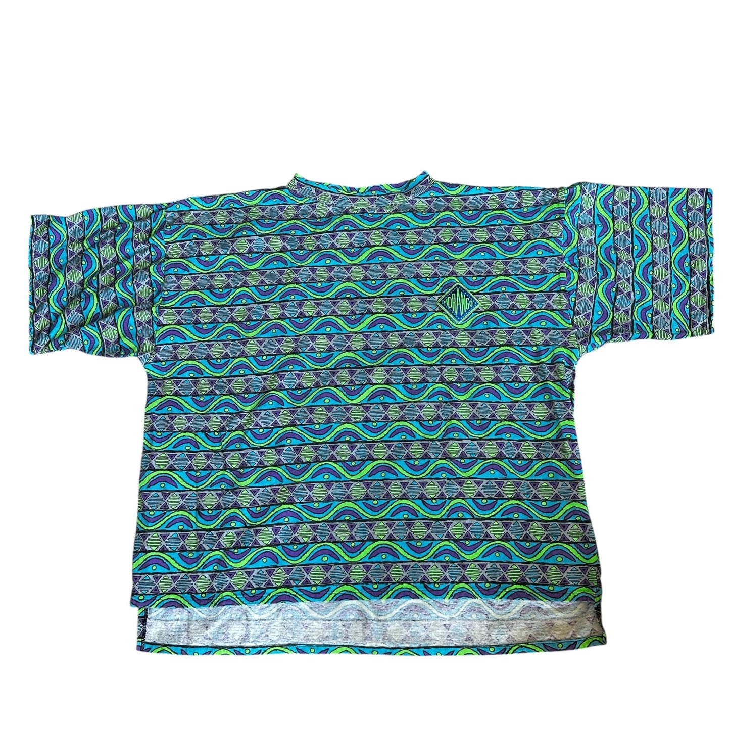Vintage 90s Morongo Surf Tee Shirt Retro Geometric Pattern Mens Large