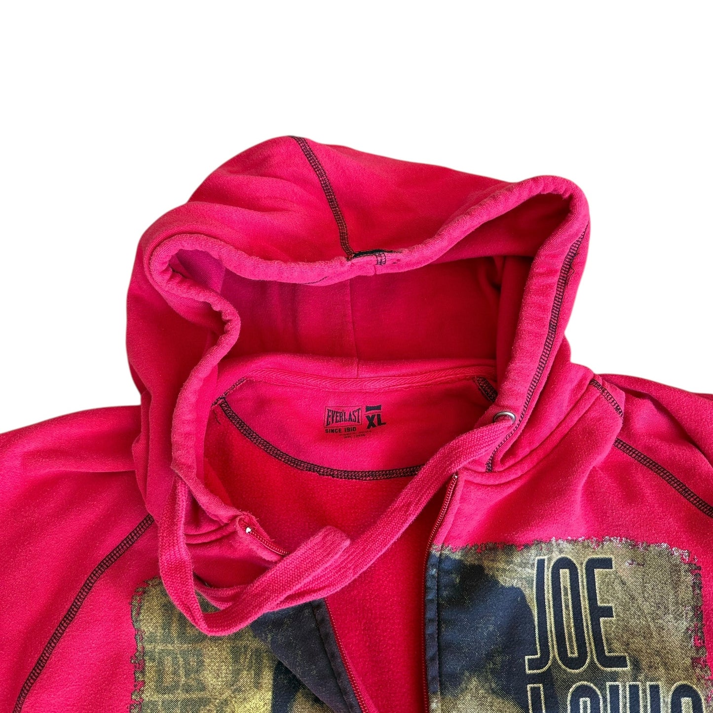 Vintage Joe Louis Everlast Boxing Zip Up Jacket Red Mens XL