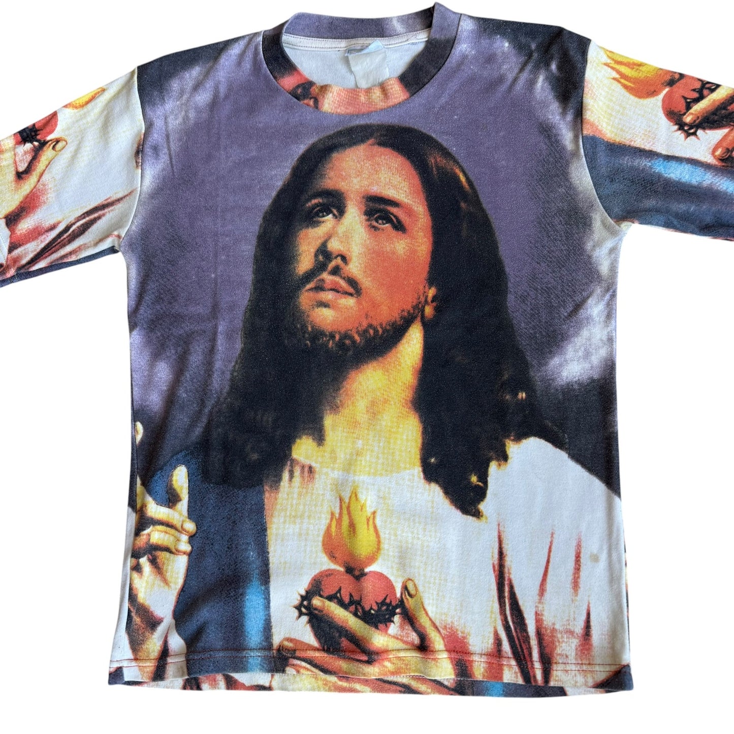 Jesus Christ AllOverPrint Double Sided Tee Shirt Mens Medium