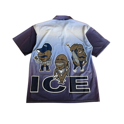 Vintage y2k 90s ICE DJ Rap Hip Hop Polo Shirt Mens 2XL