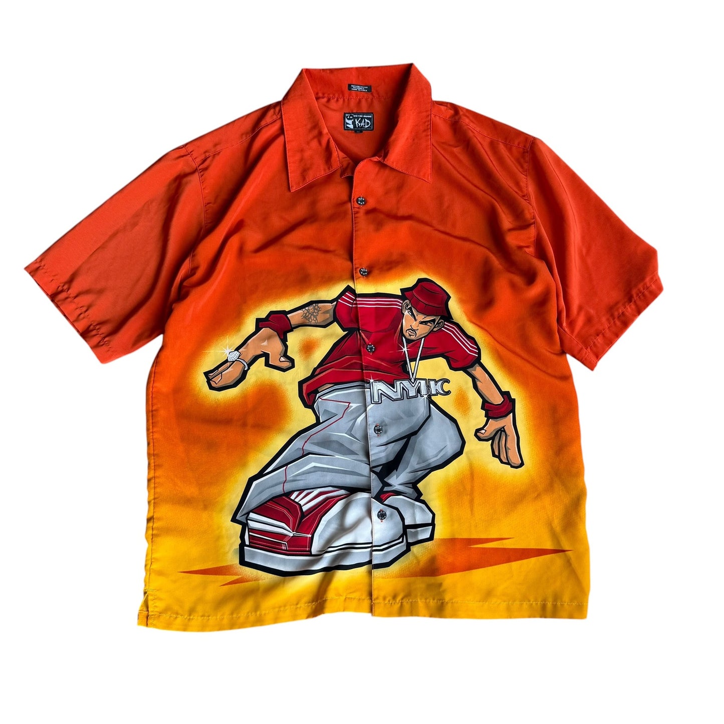 Vintage KAD HipHop y2k AllOverPrint Shirt Mens XL