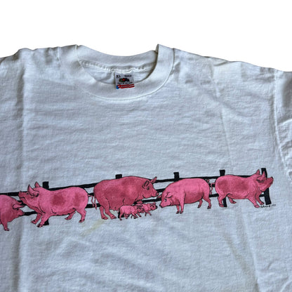 Vintage Double Sided Pigs Tee Shirt FruitoftheLoom 70s
