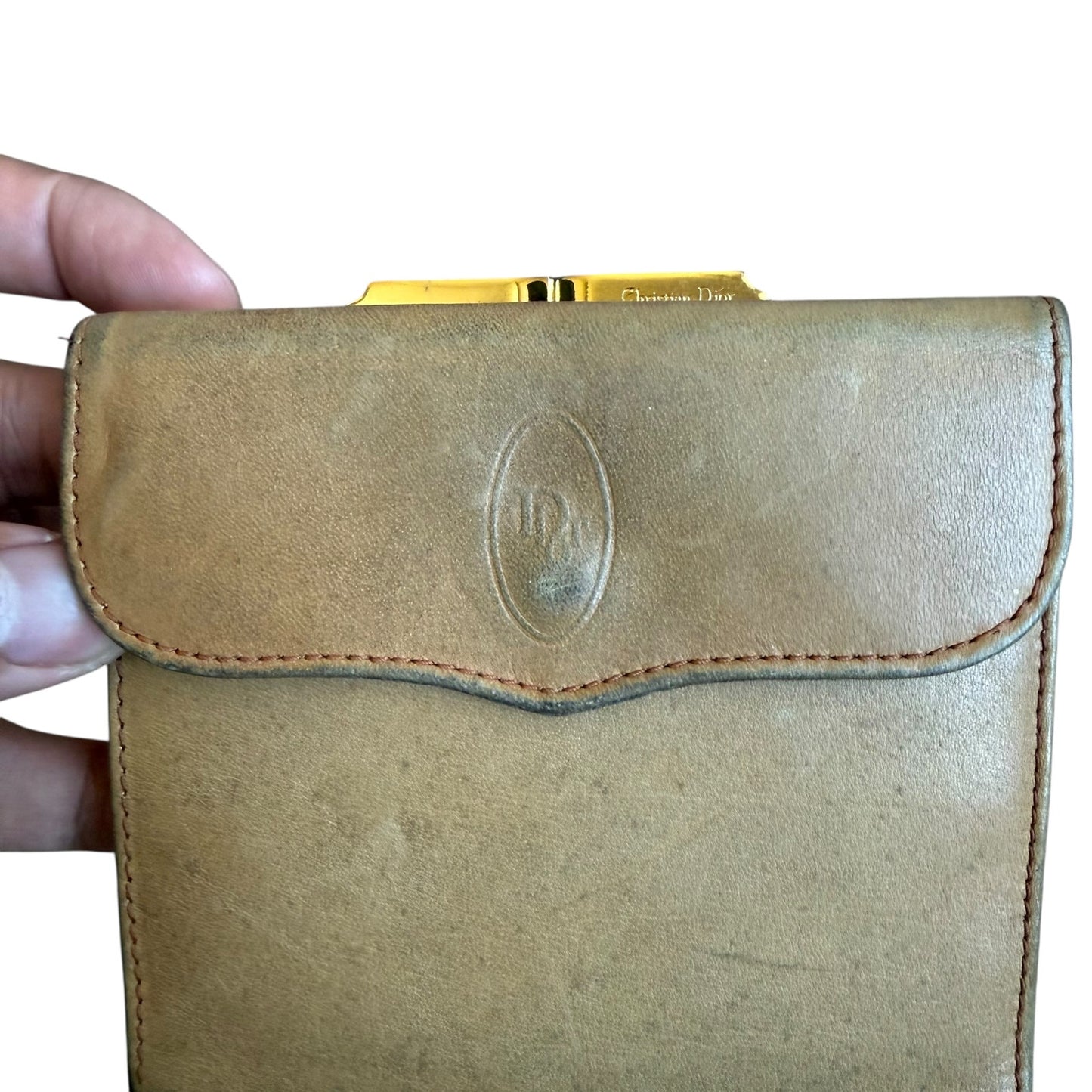Vintage Christian Dior Tan Brown Wallet