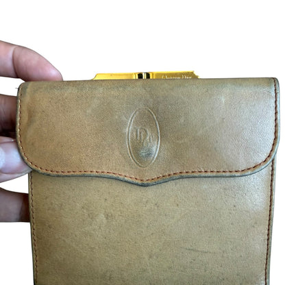 Vintage Christian Dior Tan Brown Wallet