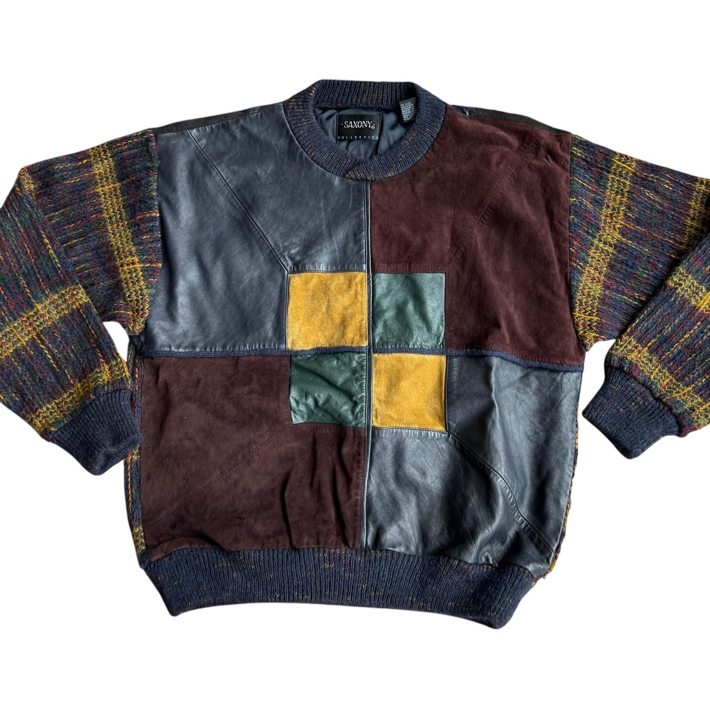 Vintage Saxony Crewneck Sweater 90s Mens XL