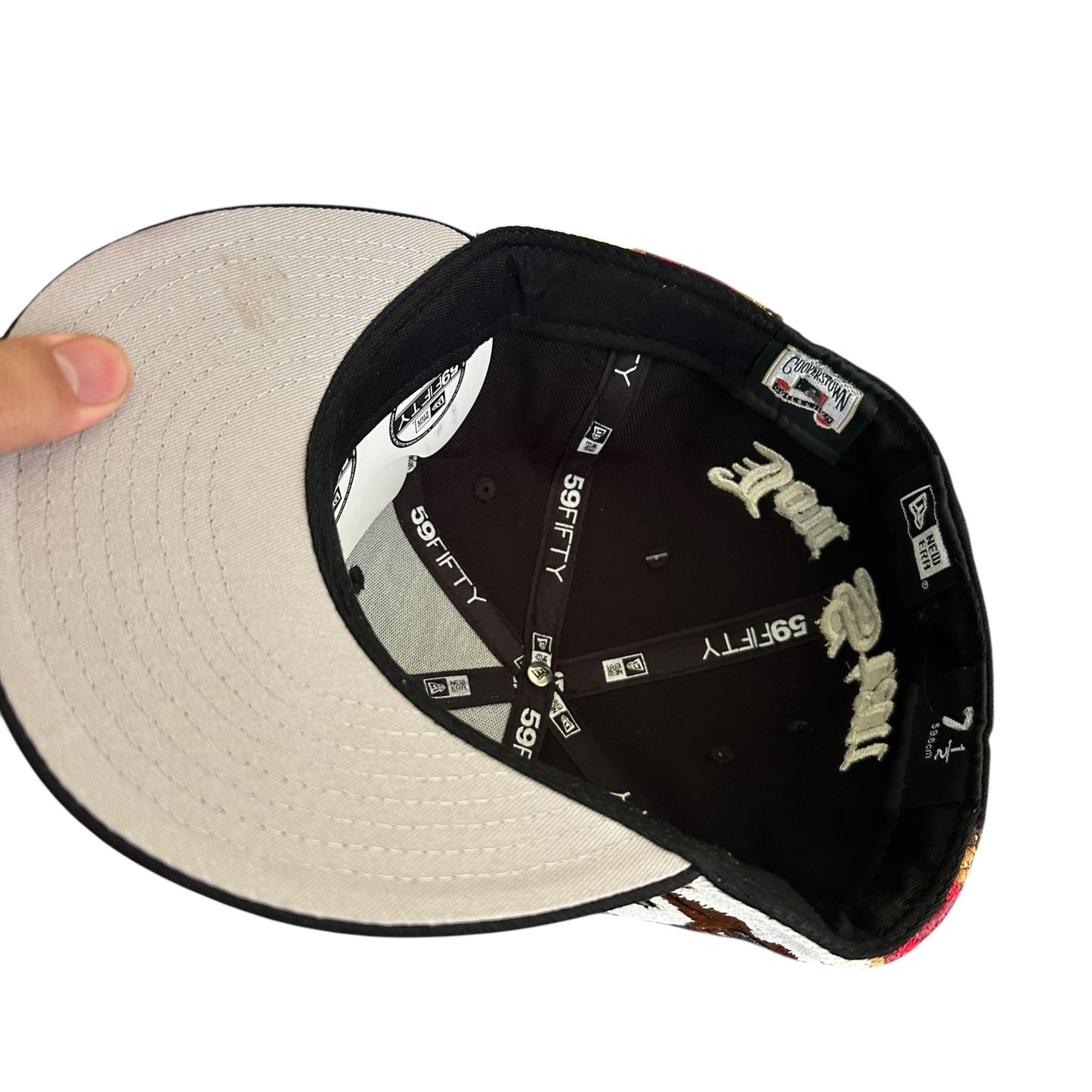 Jon Stan NYC × New Era Yankees Fitted Hat Black Angel 7 1/2