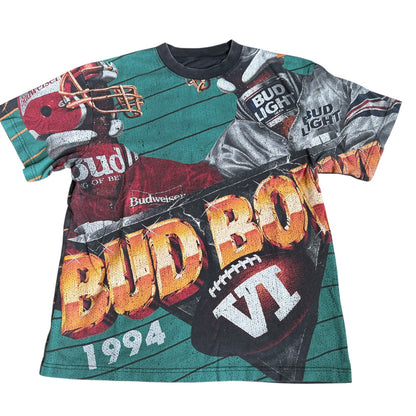 Budweiser Bud Bowl VI Aop Tee Shirt Mens Medium