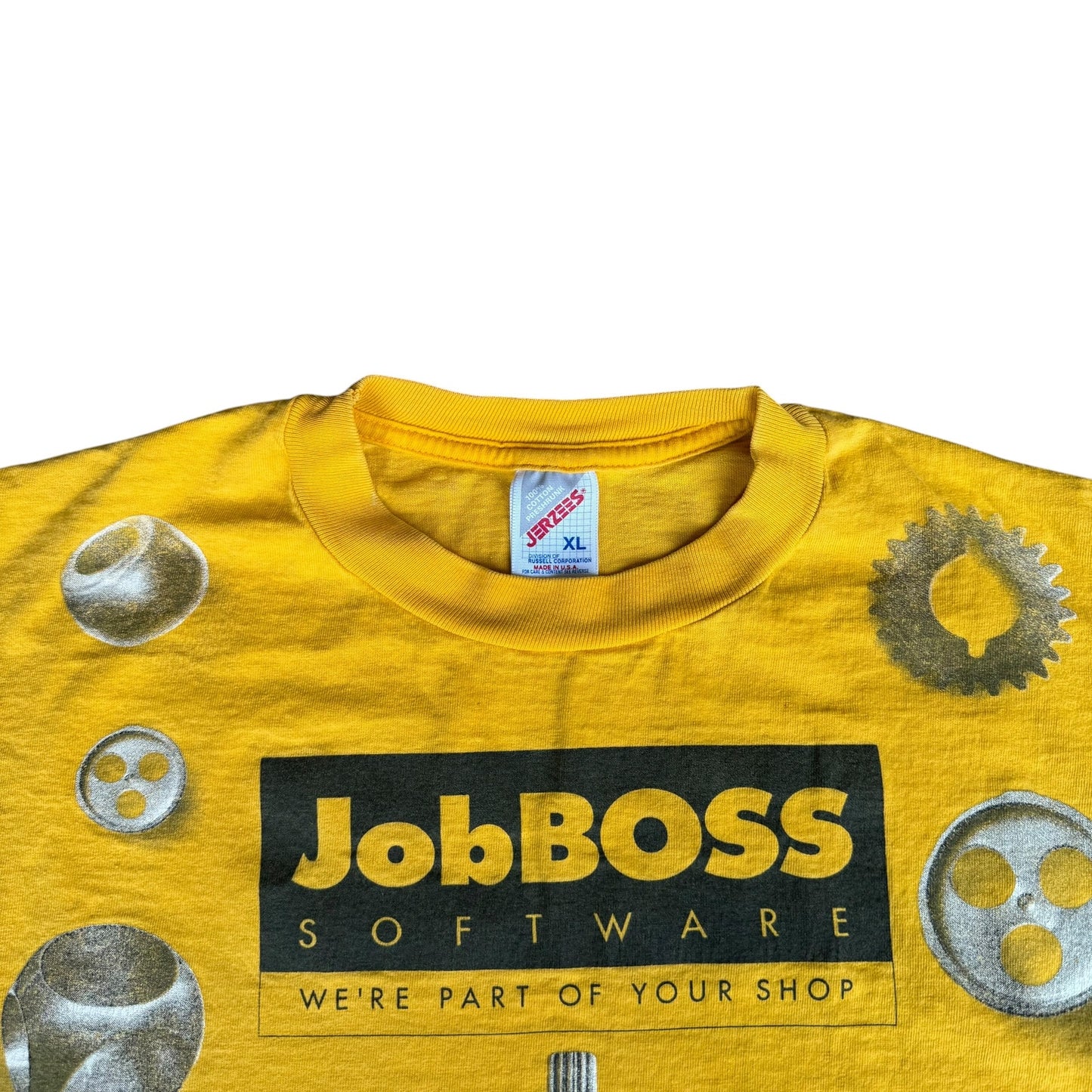 Vintage 90s JobBoss Software Tee Shirt Mens Jerzees XL
