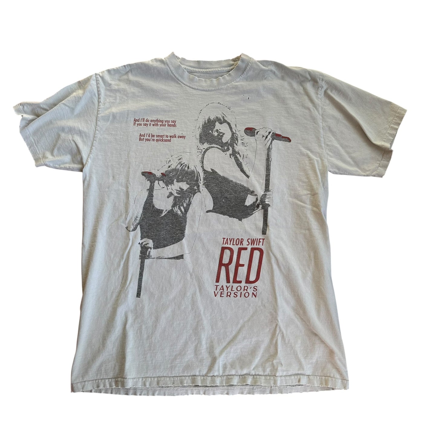 Taylor Swift RED Taylor's Version Album T-Shirt Mens XL