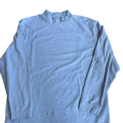 Vintage Nike Mock Neck Logo Swoosh LongSleeve Shirt Mens XXL