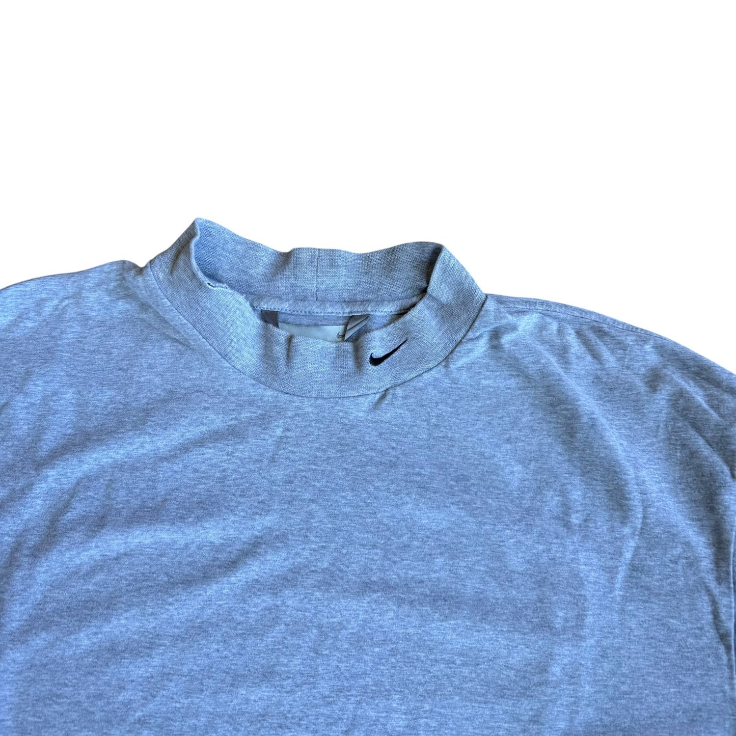 Vintage Nike Mock Neck Logo Swoosh LongSleeve Shirt Mens XXL