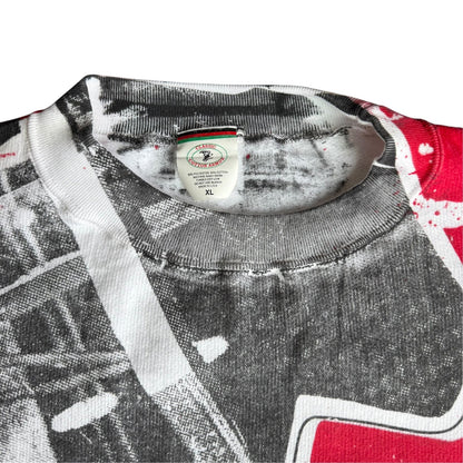 Vintage Basketball Jammin Crewneck Sweater AOP Mens XL