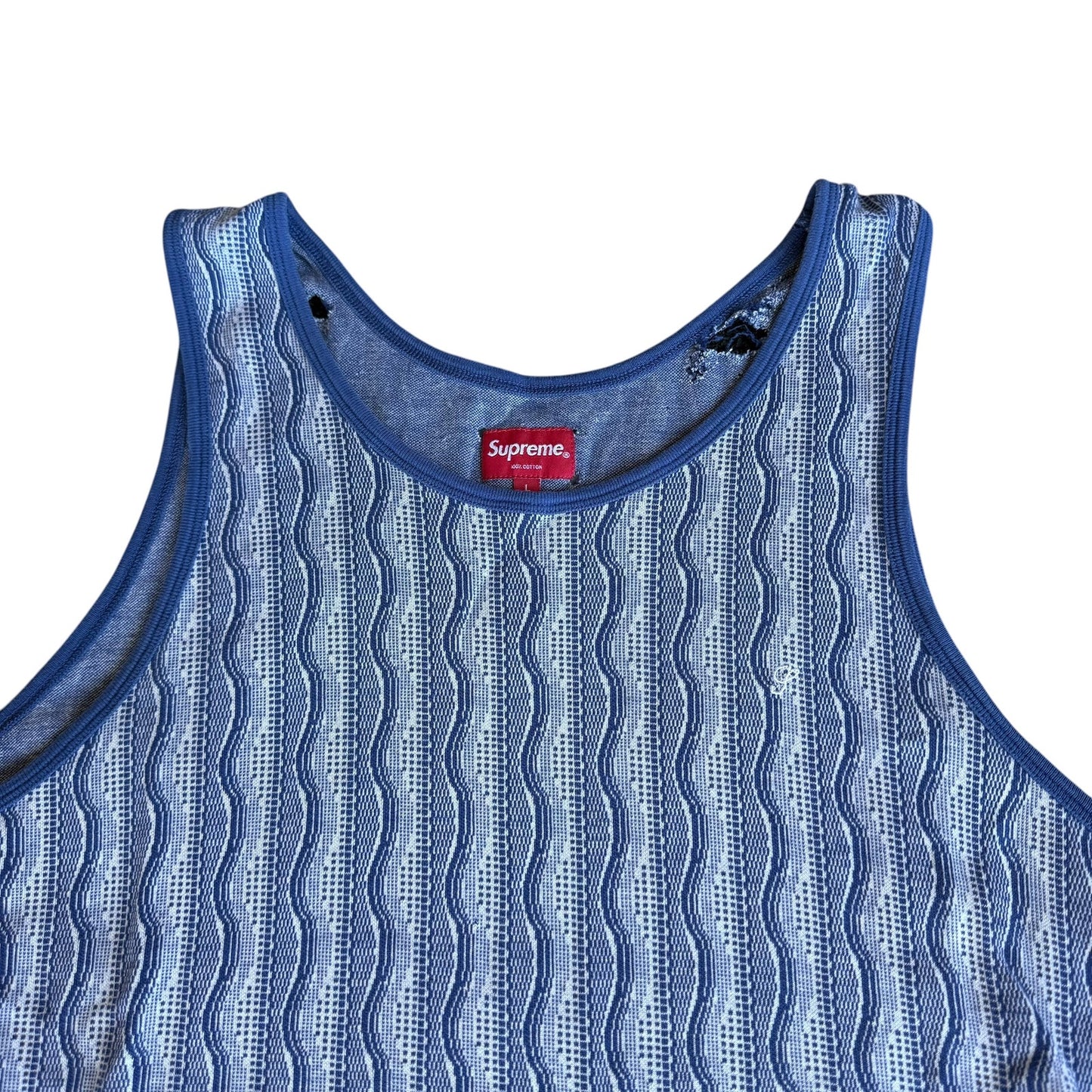 Supreme Island Tank Top S/S 13 Mens Large Blue