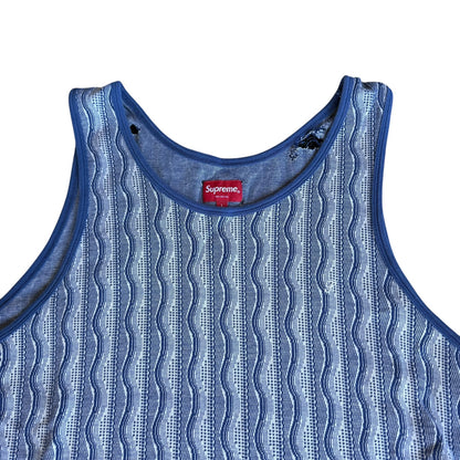 Supreme Island Tank Top S/S 13 Mens Large Blue