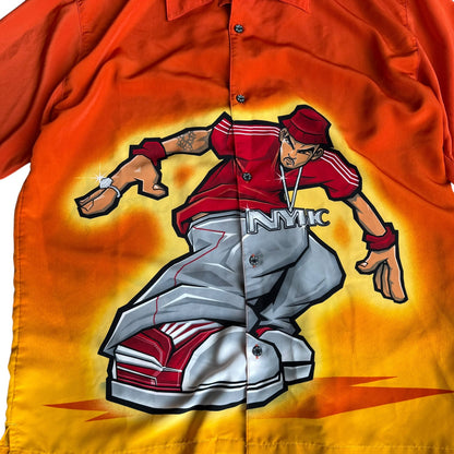 Vintage KAD HipHop y2k AllOverPrint Shirt Mens XL