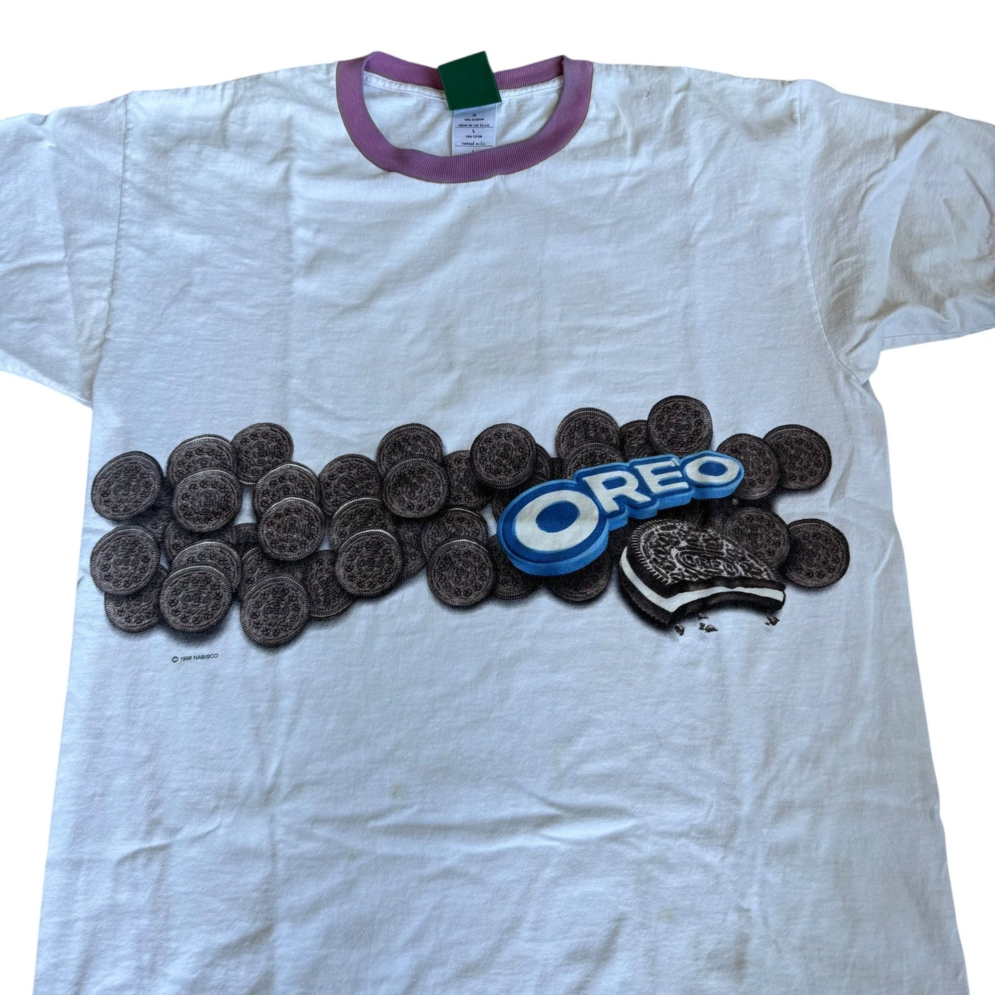 Vintage 1996 Oreo DoubleSided Cookie Food Tee Shirt Mens Large