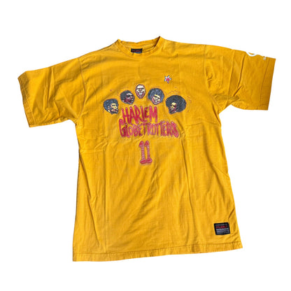 Vintage FUBU Harlem Globetrotters Tee Shirt Yellow Mens Large