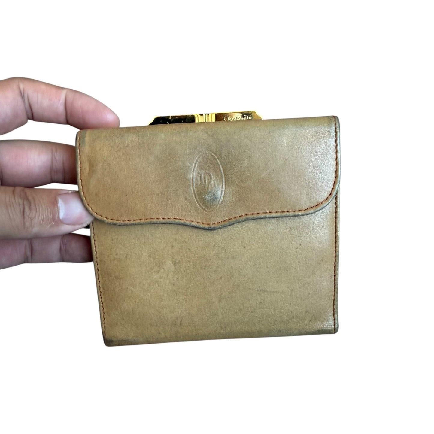Vintage Christian Dior Tan Brown Wallet