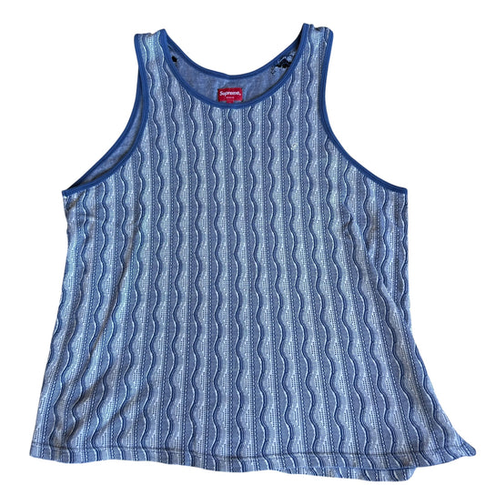 Supreme Island Tank Top S/S 13 Mens Large Blue