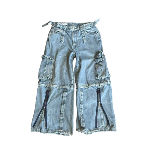 Zara Detachable Cargo Denim Jeans Mens 32