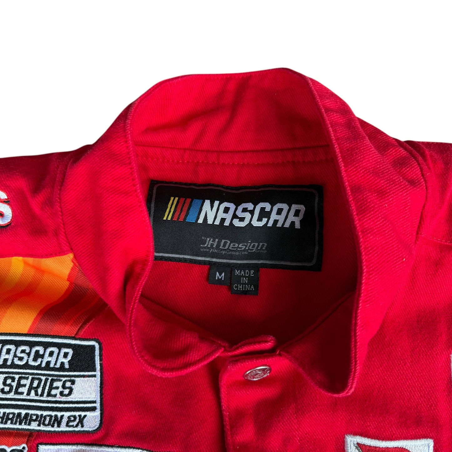 Skittles Nascar Racing Jacket Red Mens Medium JH Design Kyle Busch