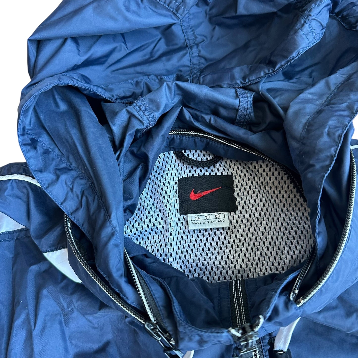 Nike y2k Vintage Windbreaker NavyBlue Mens XL ZipUp