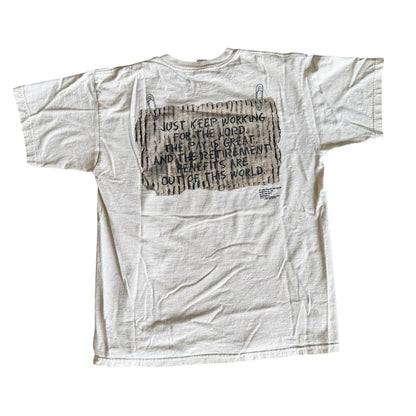 Will Work For God Vintage 90s 1998 Tee Shirt Mens Large