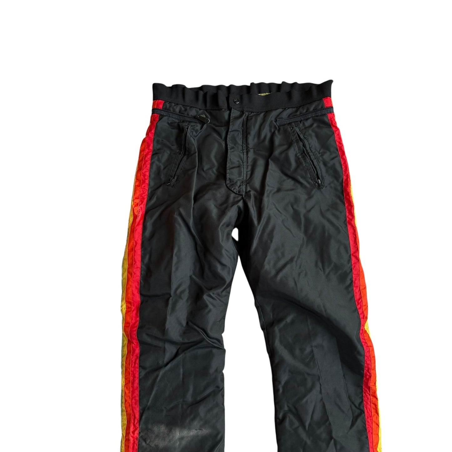 Vintage 90s John Deere Mens Snow Pants Stripe Black 38