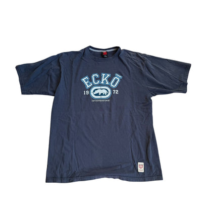 Vintage Ecko Mark Unlimited T-Shirt Navy Blue Mens Large
