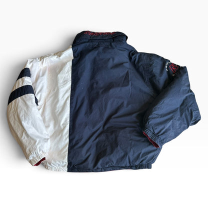 Vintage 90s Nautica Bomber Coat Jacket Mens Reversible Large