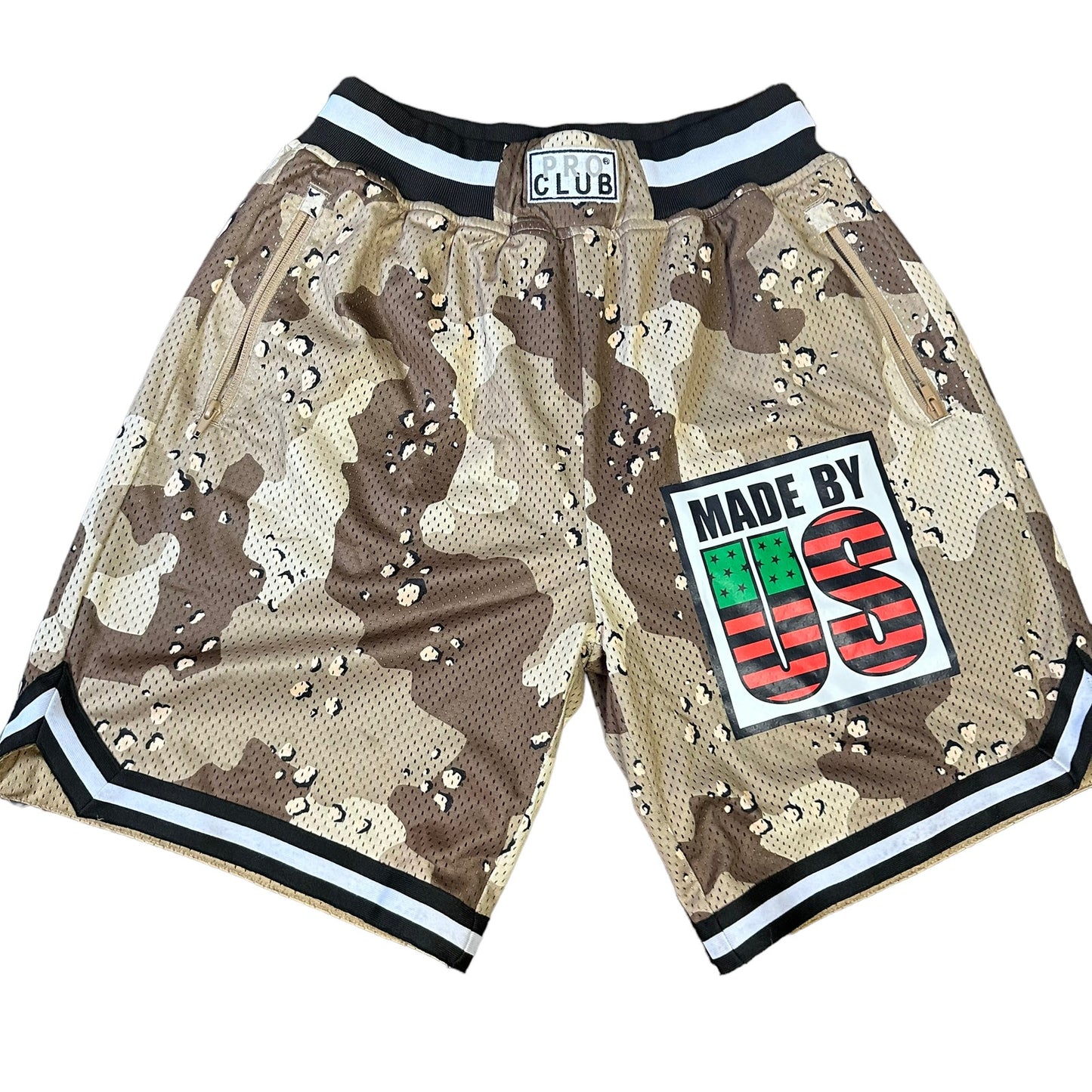 ProClub Made By Us Camo Basketball Shorts Mens Small